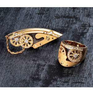 18金&ダイヤモンド御所車アクセサリー 18金&ダイヤモンド御所車アクセサリー
