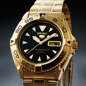 SEIKO5�@�u���b�N�S�[���h�X�^�[