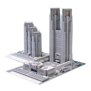 完成時に達成感が味わえるペーパー建築模型【東京都庁舎】