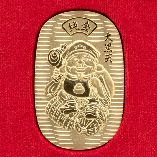 純金製　八福神小判【大黒天】