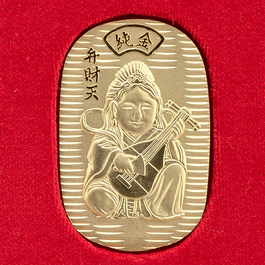 純金製　八福神小判【弁財天】